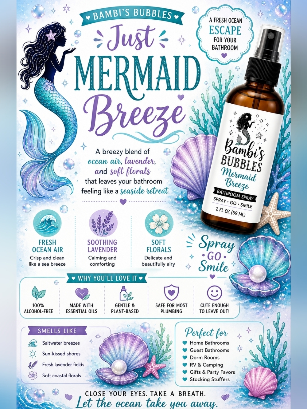RESTOCKED! Bambi's Bubbles 2oz Bathroom Spray Before You GO! - Picture 3 of 8